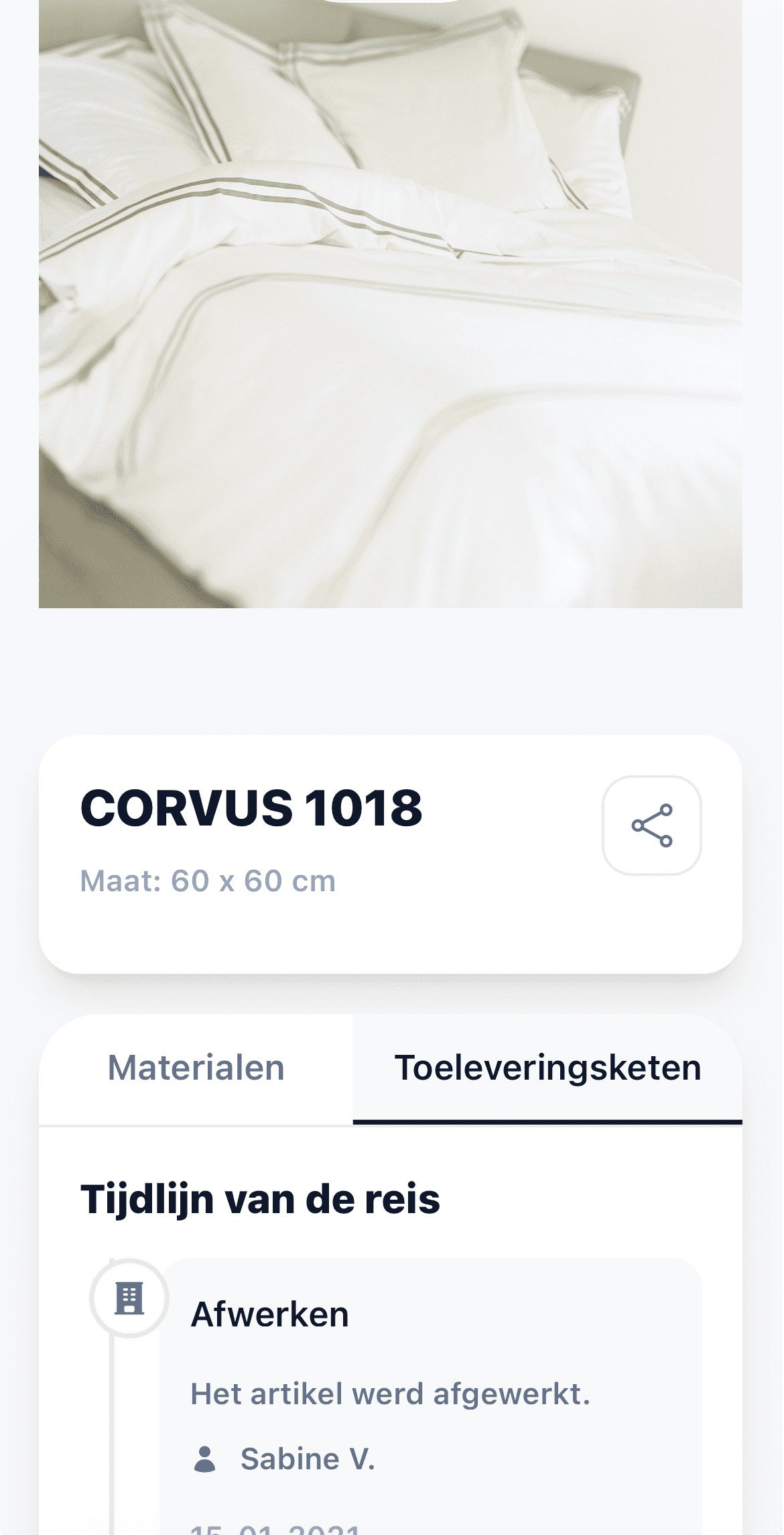Mirabel by Slabbinck digital product passport