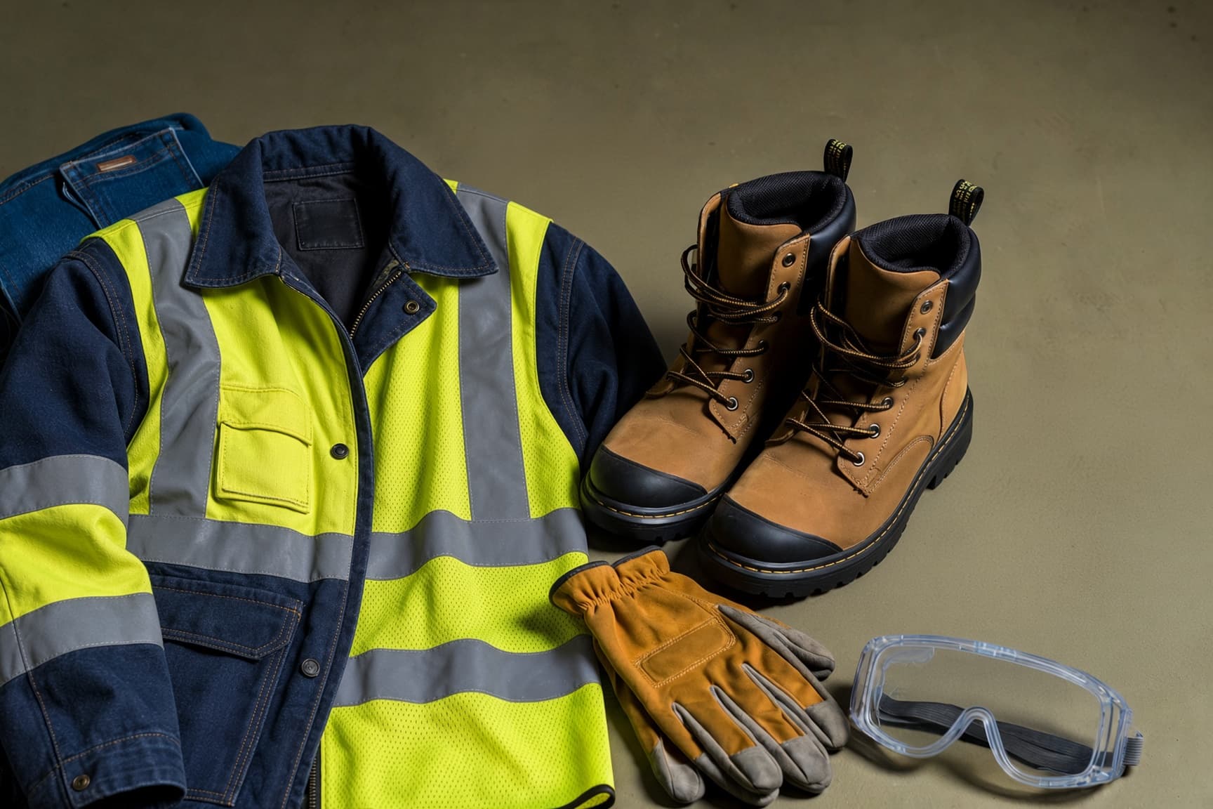 High-visibility workwear and safety equipment